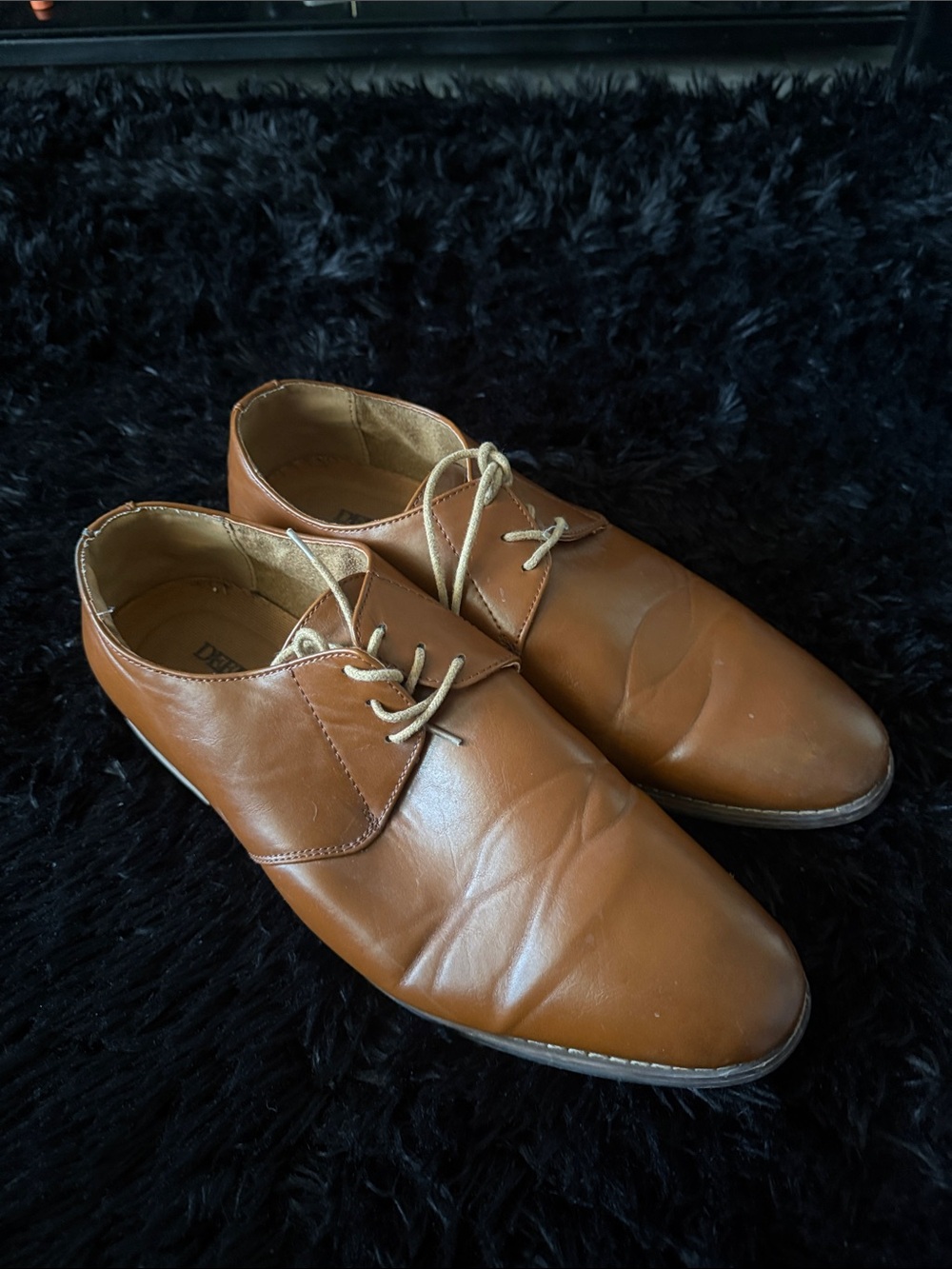Deer Stags Men's Tan Leather Derby Oxfords
